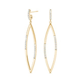 18K Yellow Gold Lab Diamond Fashion Earrings