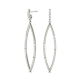 18K White Gold Lab Diamond Fashion Earrings