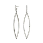 14K White Gold Lab Diamond Fashion Earrings