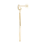 14K Yellow Gold Lab Diamond Fashion Earrings