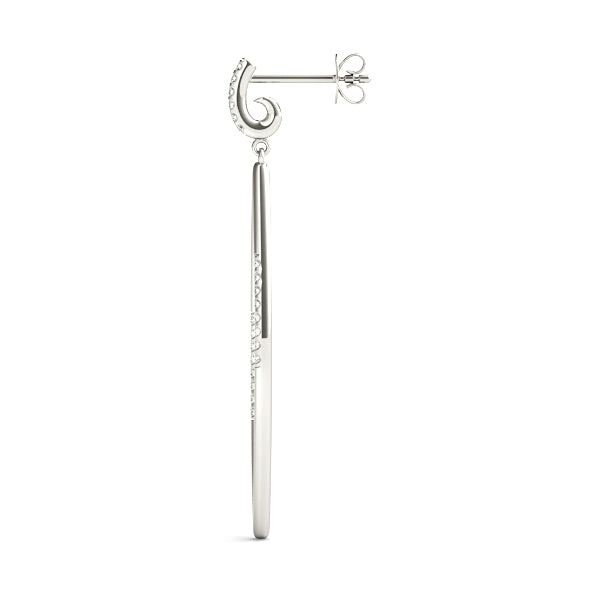18K White Gold Lab Diamond Fashion Earrings