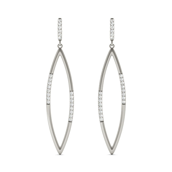 18K White Gold Lab Diamond Fashion Earrings