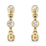 18K Yellow Gold Lab Diamond J-Hoop Earrings