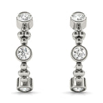White Gold Lab Diamond J-Hoop Earrings 0.45ctw