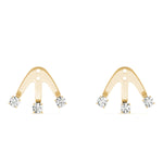 18K Yellow Gold Diamond Earring Jackets