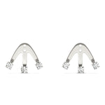 Lab Diamond 3-Stone Earring Jackets