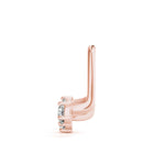 18K Rose Gold Lab Diamond 3-Stone Earring Jackets