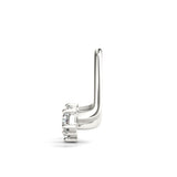 18K White Gold 3-Stone Lab Diamond Earring Jackets