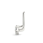 White Platinum 3-Stone Diamond Earring Jackets