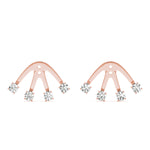4-Stone Lab Diamond Rose Gold Earring Jackets