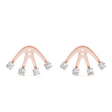 4-Stone Lab Diamond Rose Gold Earring Jackets