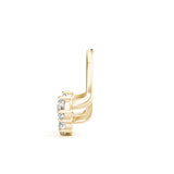 Yellow Gold 4-Stone Lab Diamond Earring Jackets