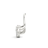 White 14K Gold Lab Diamond Earring Jackets