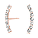 Rose Gold 5-Stone Lab Diamond Earring Jackets