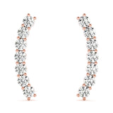 Rose Gold 5-Stone Lab Diamond Earring Jackets