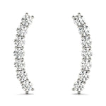 White Platinum 5-Diamond Earring Jackets