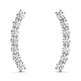 White Platinum 5-Diamond Earring Jackets