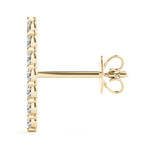 14K Yellow Gold 5 Stone Lab Diamond Earring Jackets