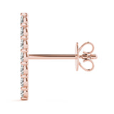 Rose Gold 5-Stone Lab Diamond Earring Jackets
