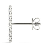 14K White Gold Lab Diamond Earring Jackets