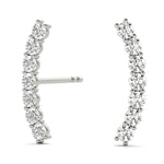 White Platinum 5-Diamond Earring Jackets