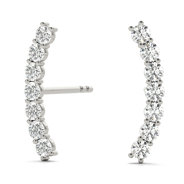 White Platinum 5-Diamond Earring Jackets