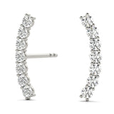 14K White Gold Lab Diamond Earring Jackets