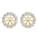 18K Yellow Gold Diamond Earring Jacket