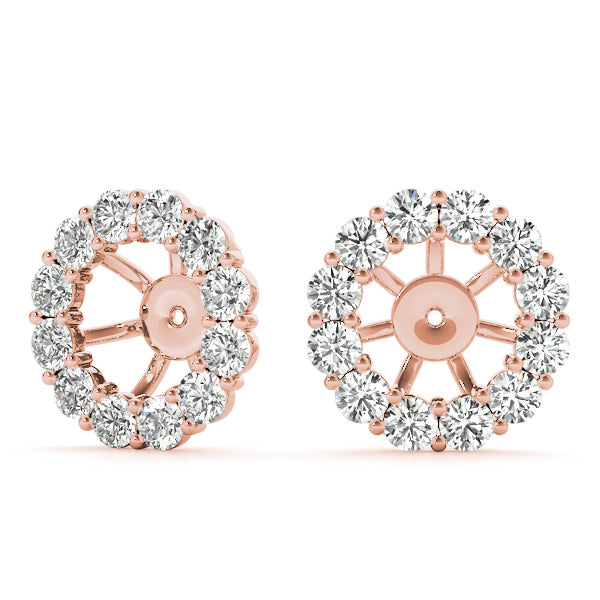 18K Rose Gold Lab Diamond Earring Jacket