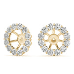 18K Yellow Gold Diamond Earring Jacket