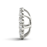 White Platinum Lab Diamond Earring Jacket