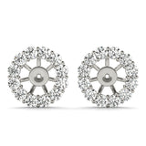 White 18K Gold Diamond Earring Jacket