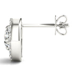 18K White Gold Lab Diamond Earring Pair