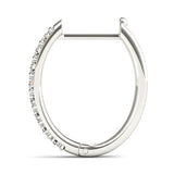 Lab Diamond Round Hoop Earrings