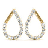 14K Yellow Gold Lab Diamond Fashion Earrings