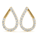 18K Yellow Gold Lab Diamond Fashion Earrings