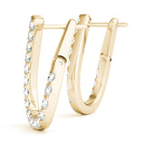 14K Yellow Gold Lab Diamond Fashion Earrings