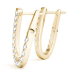 18K Yellow Gold Lab Diamond Fashion Earrings