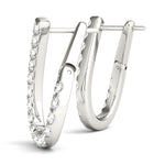 18K White Gold Diamond Fashion Earrings