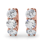 18K Rose Gold Lab Diamond Hoop Earrings