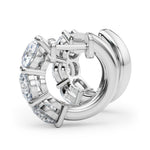 Diamond Lab Grown 14K Gold Round Hoop Earrings