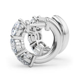 Diamond Lab Grown 14K Gold Round Hoop Earrings