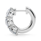 Diamond Lab Grown 14K Gold Round Hoop Earrings