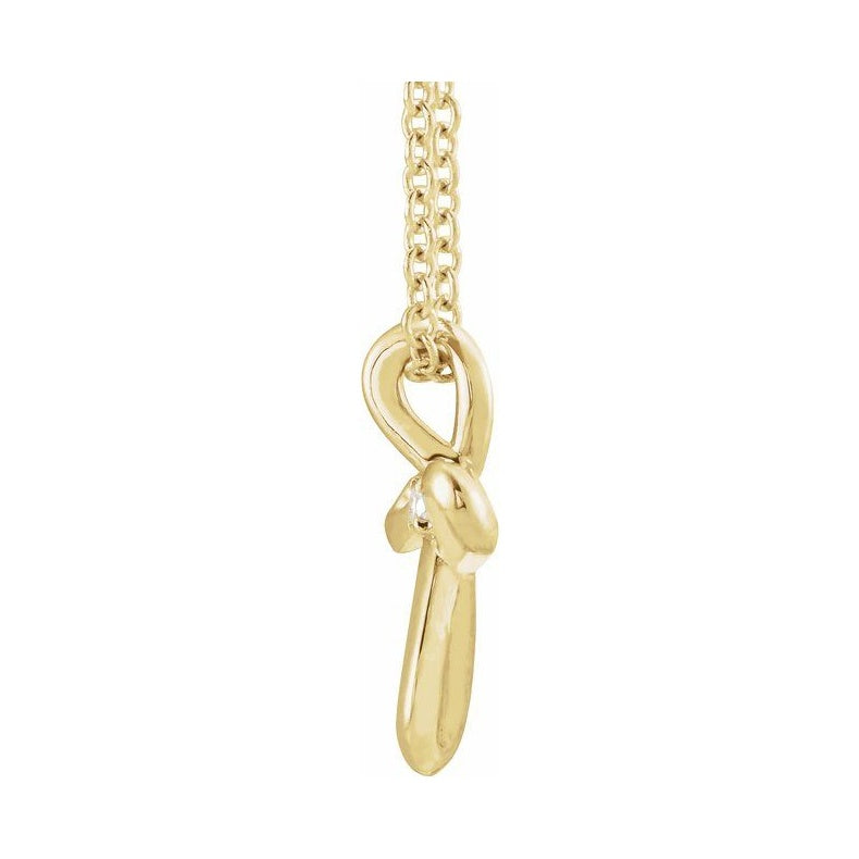 Solitaire Cross Necklace or Pendant