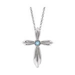 Bezel-Set Cross Necklace or Pendant