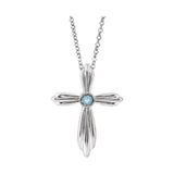 Bezel-Set Cross Necklace or Pendant