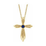 Bezel-Set Cross Necklace or Pendant