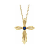 Bezel-Set Cross Necklace or Pendant