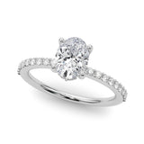 Platinum Lab Diamond Single Row Ring