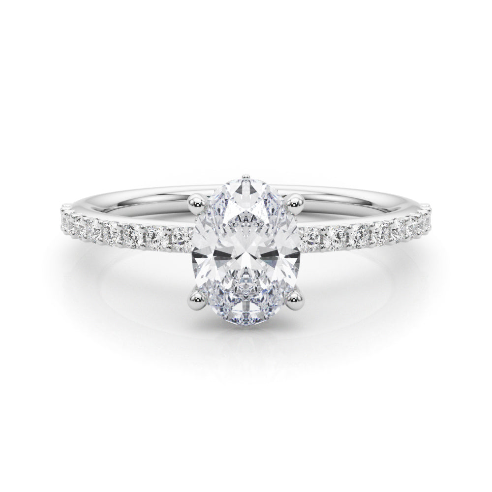 Platinum Lab Diamond Single Row Ring